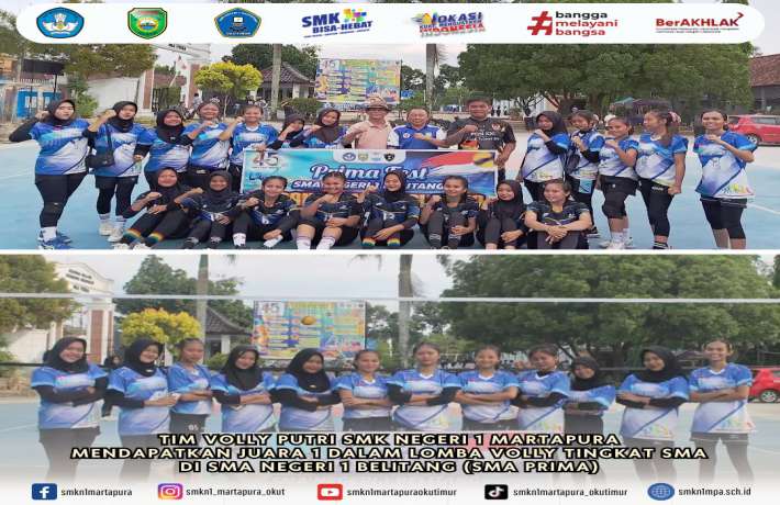 SMKN 1 MARTAPURA JUARA 1 VOLI PUTRI